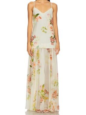 NWT HEMANT AND NANDITA AIVA IVORY FLORAL MAXI DRESS // SIZE XS 🌸